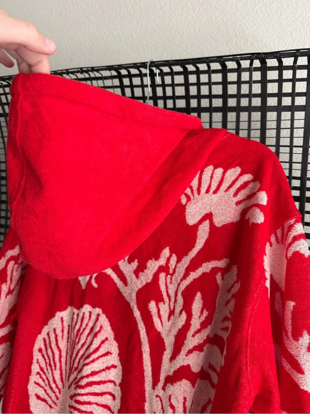 Free people Shell Baby Hoodie cherry red